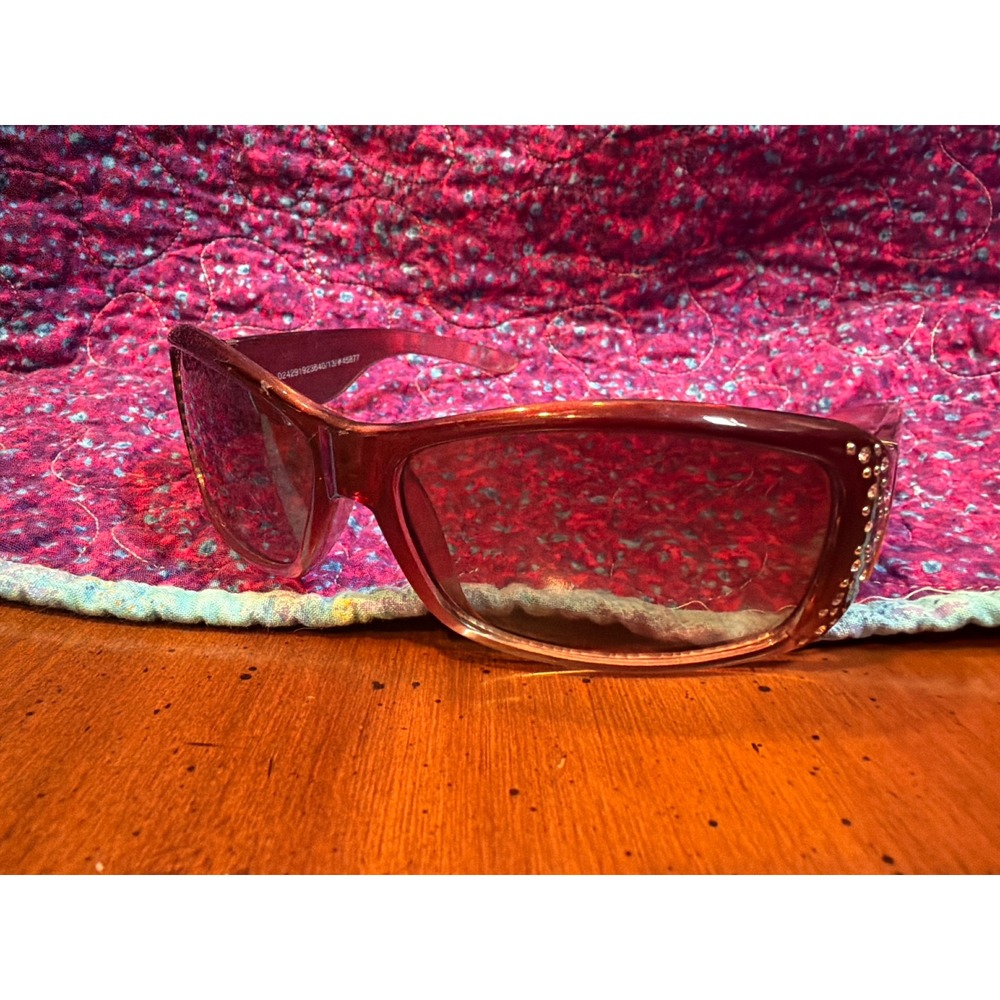 Envy Rhinestone Sunglasses Brown Gradient Lens Y2K McBling Crystal Shades PC 105